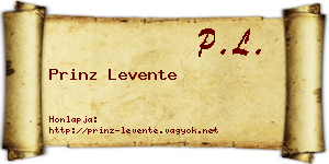 Prinz Levente névjegykártya